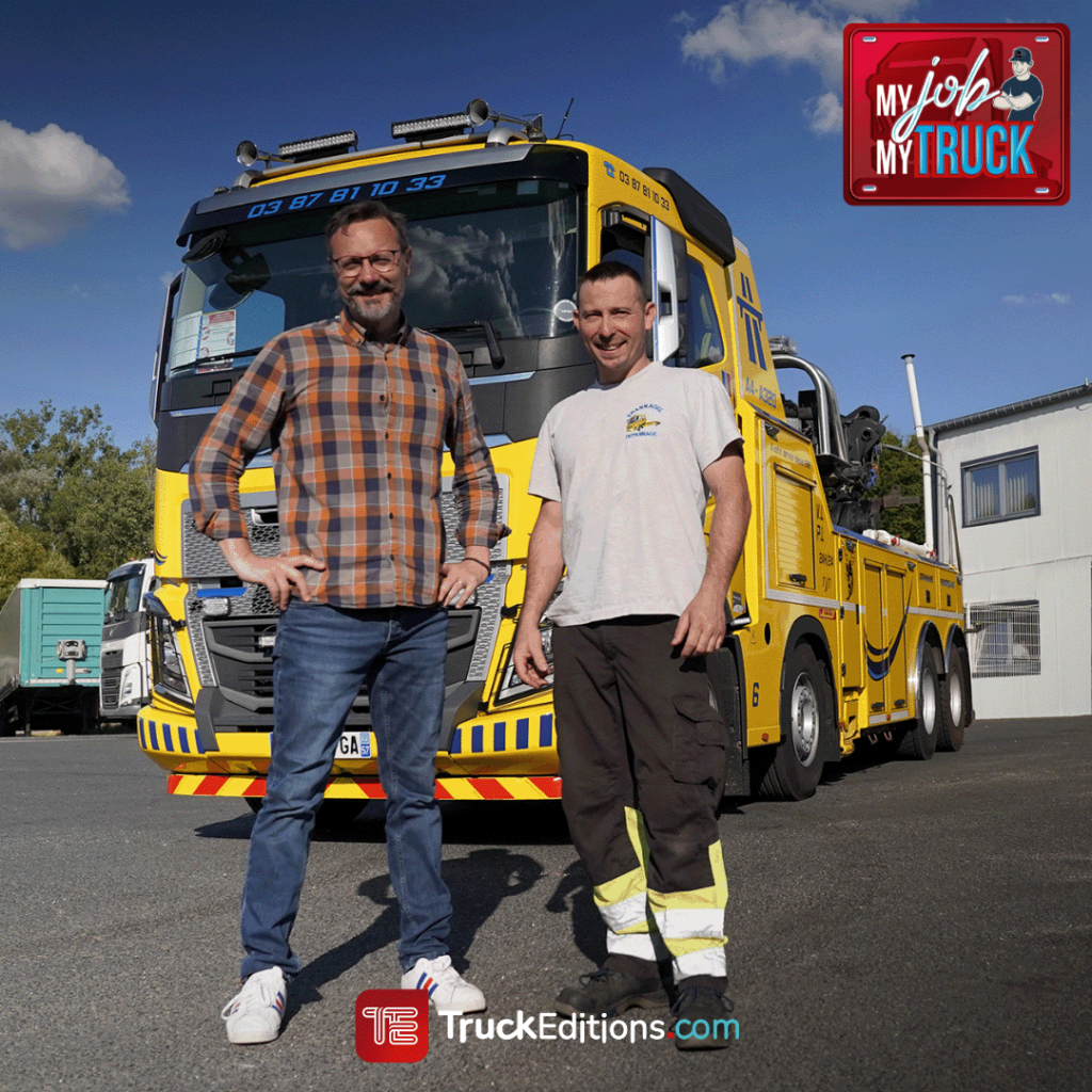Vincent et Jean-Christophe pendant le tournage de My Job My Truck