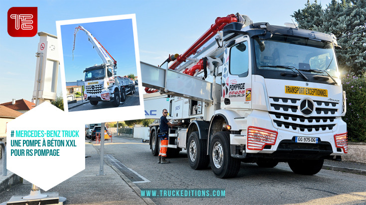 # Mercedes-benz truck Une pompe à béton XXL pour RS Pompage