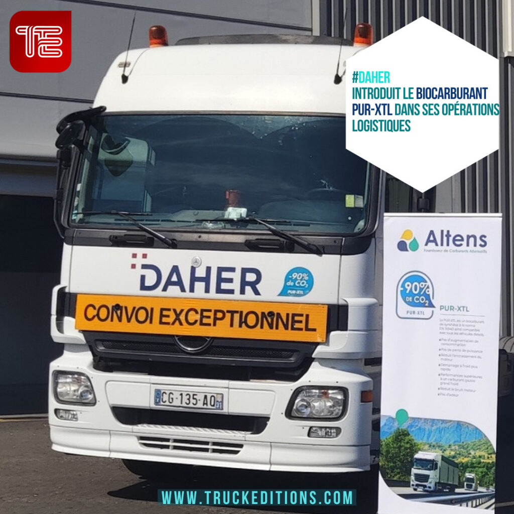 Daher introduit le PUR-XTL dans ses opérations logistiques sur l'itinéraire Toulouse-Hambourg pour absorber 60 % des km/an de l'entreprise.