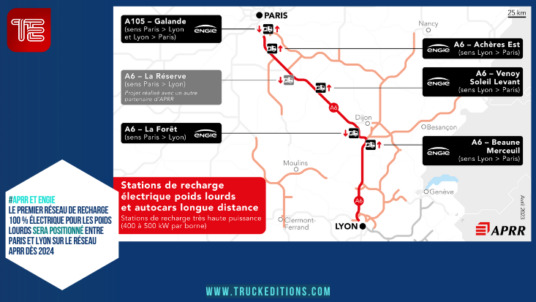 ENGIE et APRR vont lancer le premier réseau de recharge 100 % électrique pour les poids lourds entre Paris et Lyon