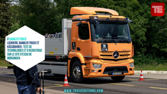 Liebherr, Daimler Truck et Kässbohrer : Test de technologies et d'acoustique sur le site d'essai de Münsingen
