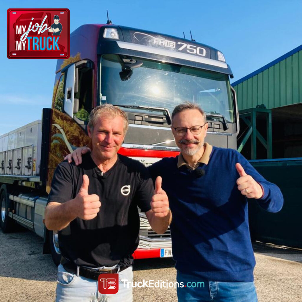 Vincent et Olivier pendant le tournage de My Job My Truck