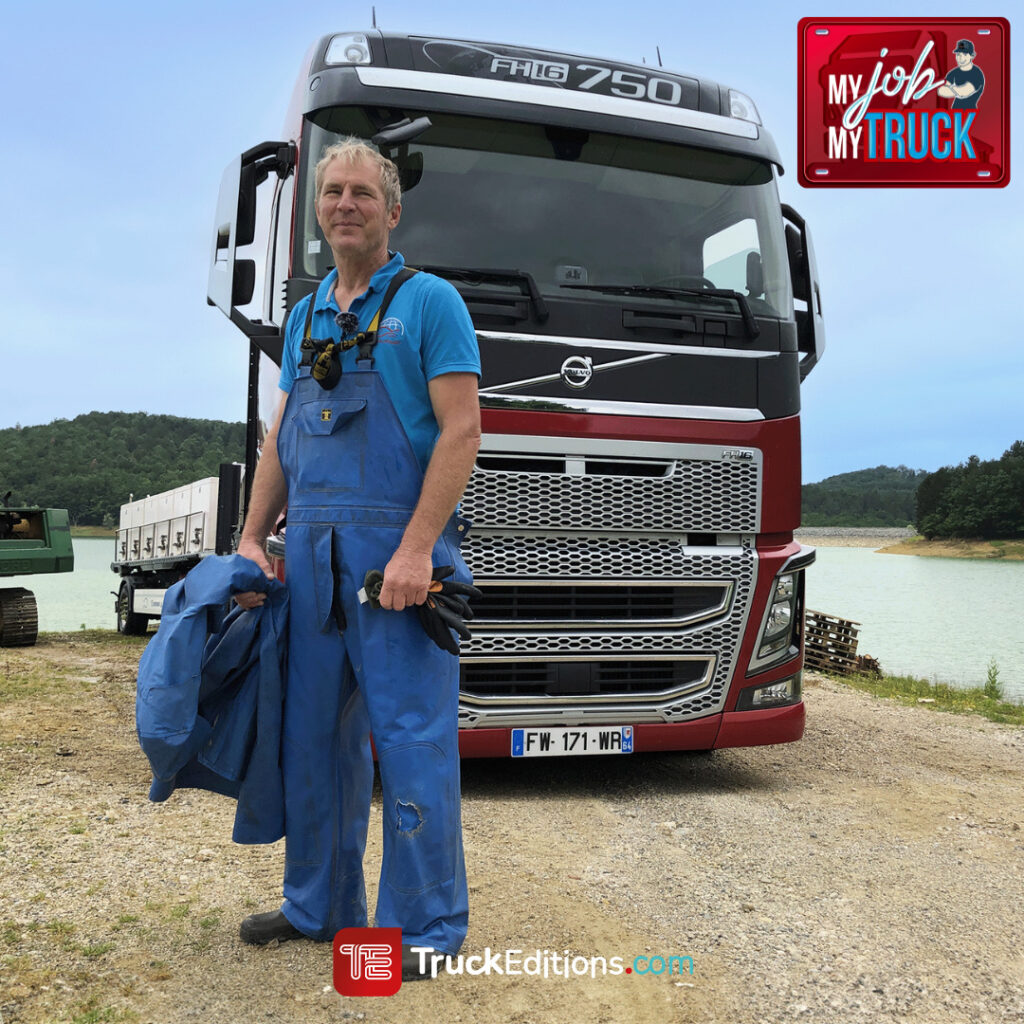 Olivier Splingart devant son FH 16 750 ch.