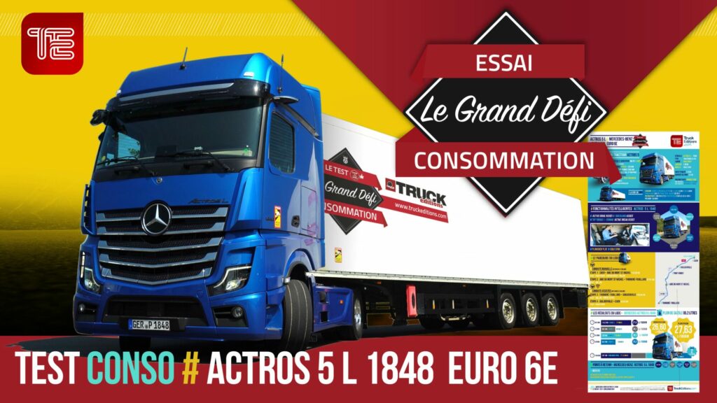 Le Grand Défi Consommation - Actros 5 L 1848 : test consommation dans le reportage video et tous les résultats dans l’article Truckeditions.