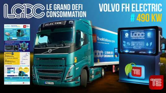 Le Grand Défi Consommation FH Electric 490kW sur Truckeditions - test consommation camion électrique