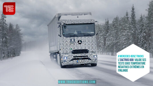 L’eActros 600 de Mercedes-Benz Trucks valide ses tests sous température négatives extrêmes en Finlande