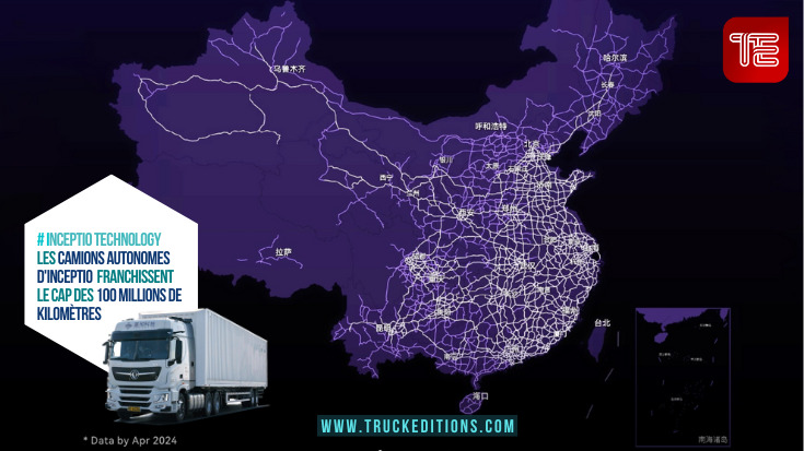 Trajet : Les camions autonomes d'Inceptio Technology franchissent le cap des 100 millions de kilomètres    