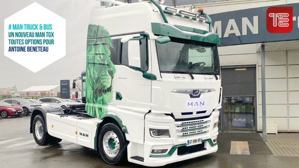 Transport routier : Un nouveau MAN TGX toutes options pour Antoine Beneteau