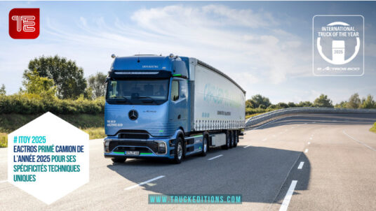 Transport routier de marchandises et logistique : eActros : le dixième camion Mercedes lauréat de l’ITOY est un camion électrique