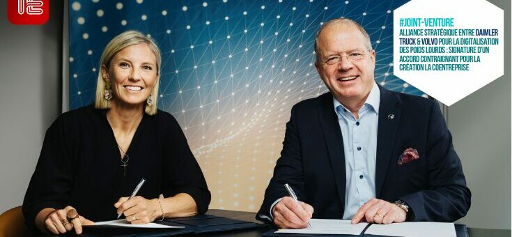 Transport routier : Alliance stratégique entre Daimler Truck & Volvo pour la digitalisation des poids lourds : signature d’un accord contraignant pour la création la coentreprise