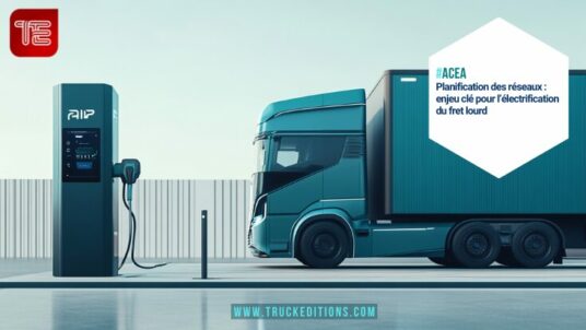 transport routier électrique et borne de recharge poids lourd