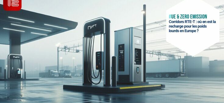 recharge poids lourds sur corridor européen, station MCS poids lourds, carte RTE-T
