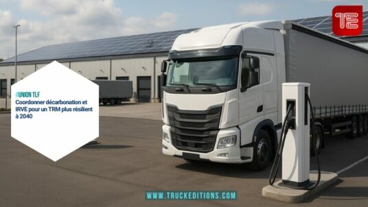 borne de recharge poids lourd installée en dépôt logistique