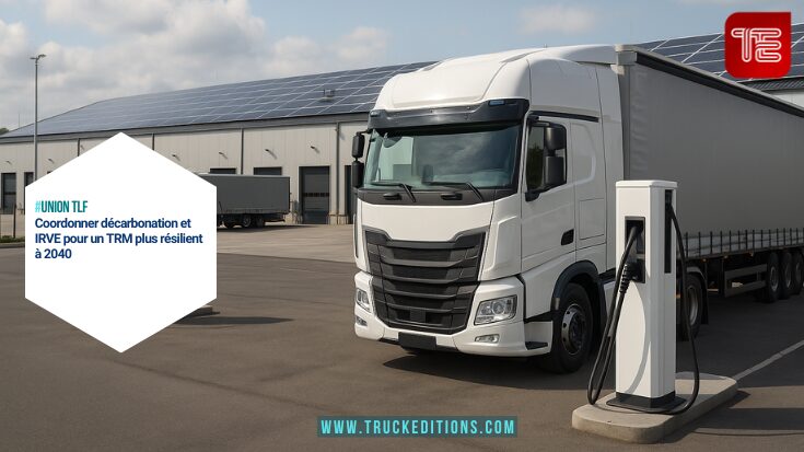 borne de recharge poids lourd installée en dépôt logistique