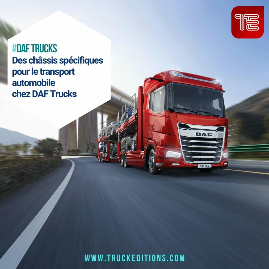 Carre Camion DAF transporteur de voitures sur route