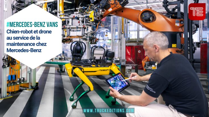 Chien-robot et drone au service de la maintenance chez Mercedes-Benz