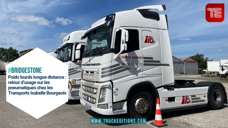 pneus Bridgestone Ecopia montés sur flotte poids lourds TIB