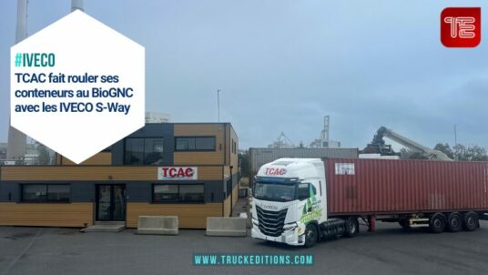 Camion IVECO S-Way GNC devant le siège de TCAC au Havre 2.
