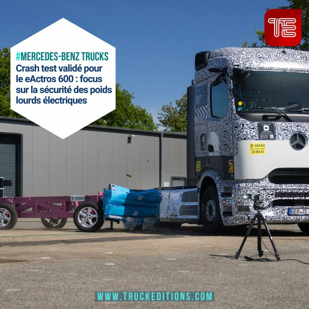 Transport longue distance : l’eActros 600 passe avec succès un test de collision réaliste