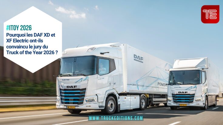 Camions DAF XD et XF Electric sur autoroute: vainqueurs ITOY 2026