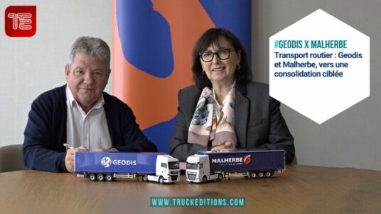 Alain Samson, président du Groupe MLAHERBE et Marie-Christine Lombard, CEO GEODIS. credit Geodis