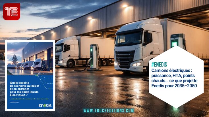 Camions électriques : puissance, HTA, points chauds… ce que projette Enedis pour 2035–2050