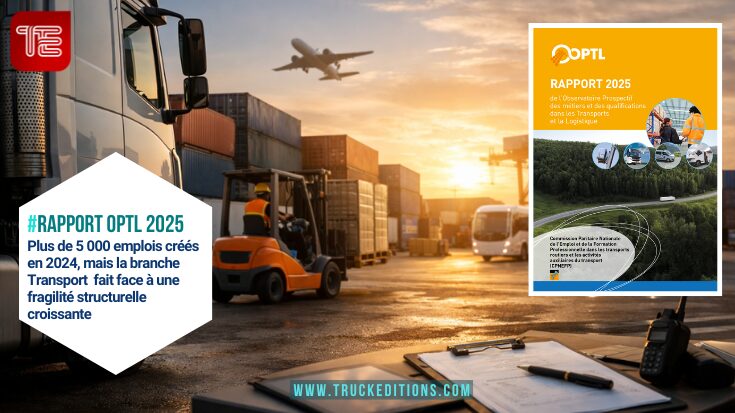 Rapport OPTL 2025 : la branche transport et logistique a créé plus de 5 000 emplois en 2024, mais les tensions RH s’aggravent.