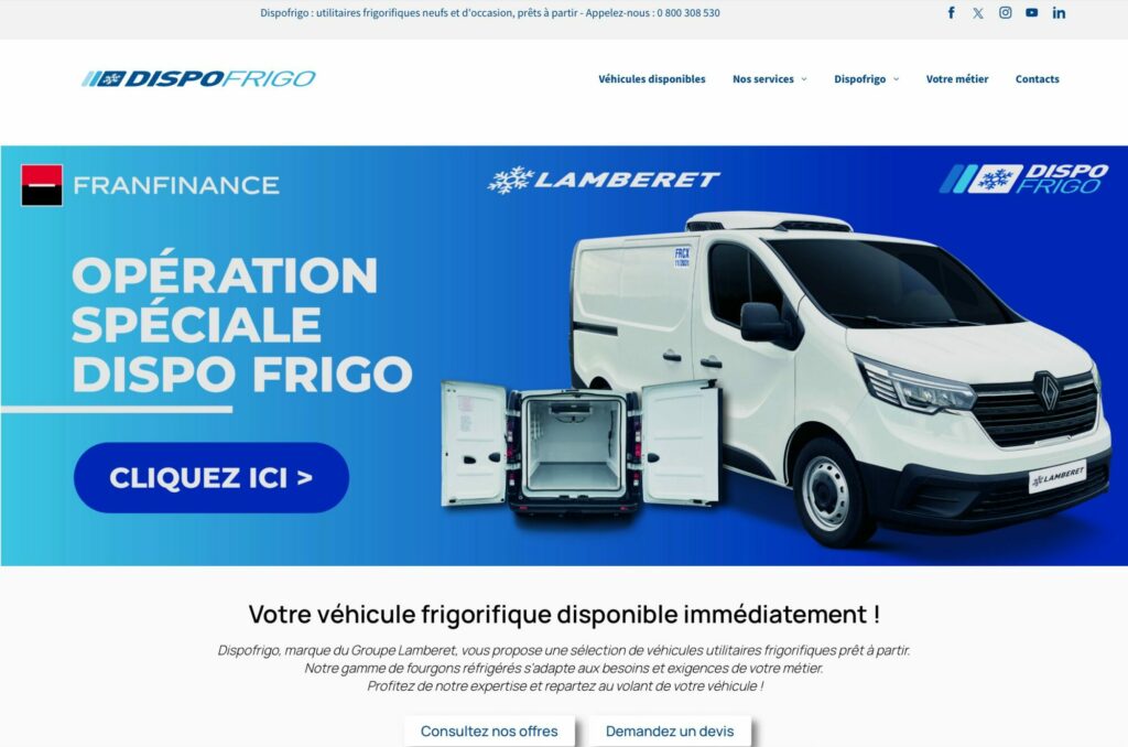 Home page plateforme DispoFrigo