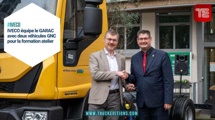 IVECO équipe le GARAC avec deux véhicules GNC pour la formation atelier