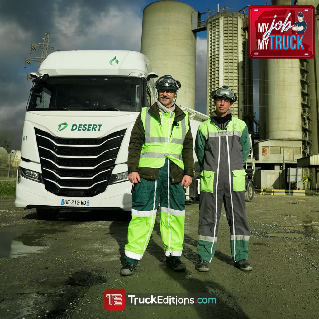Sébastien et Vincent pendant le tournage de My Job My Truck