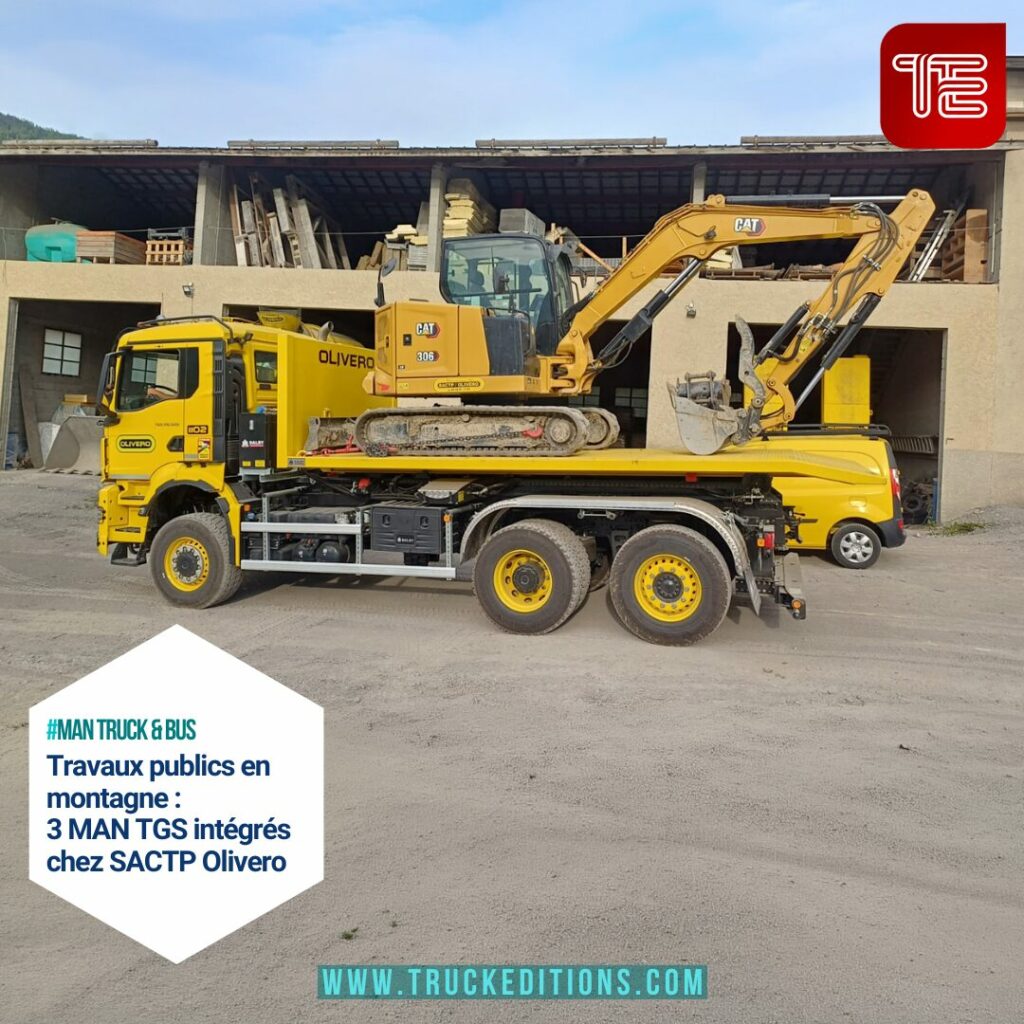 Trois MAN TGS en renfort pour SACTP Olivero sur les chantiers alpins