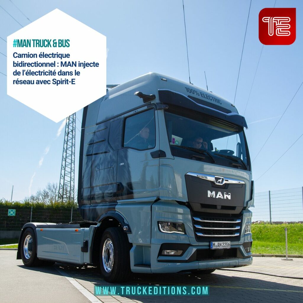 Camion électrique bidirectionnel : MAN injecte de l’électricité dans le réseau avec Spirit E