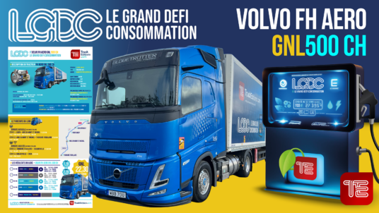 Test consommation : Volvo FH AERO 500 GNL sur 344 km Caen-Rennes