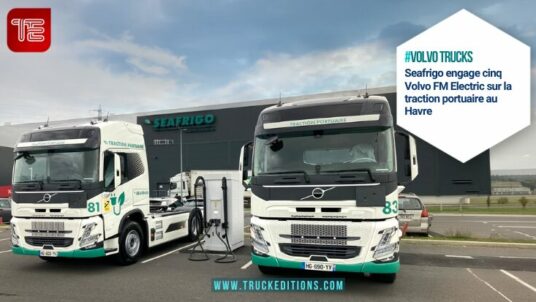 Volvo FM Electric Seafrigo au Havre avec bornes Autorecharge