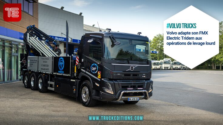 Un Volvo FMX Electric de 32 tonnes reçoit une grue Fassi de 80 t/m