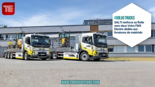 Deux porteurs électriques Volvo Trucks de SALTI