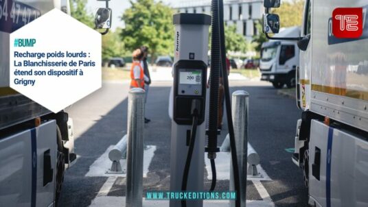 Bornes de recharge pour poids lourds sur le site de Grigny - Bump