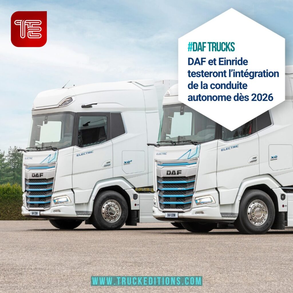 DAF et Einride testeront l’intégration de la conduite autonome dès 2026