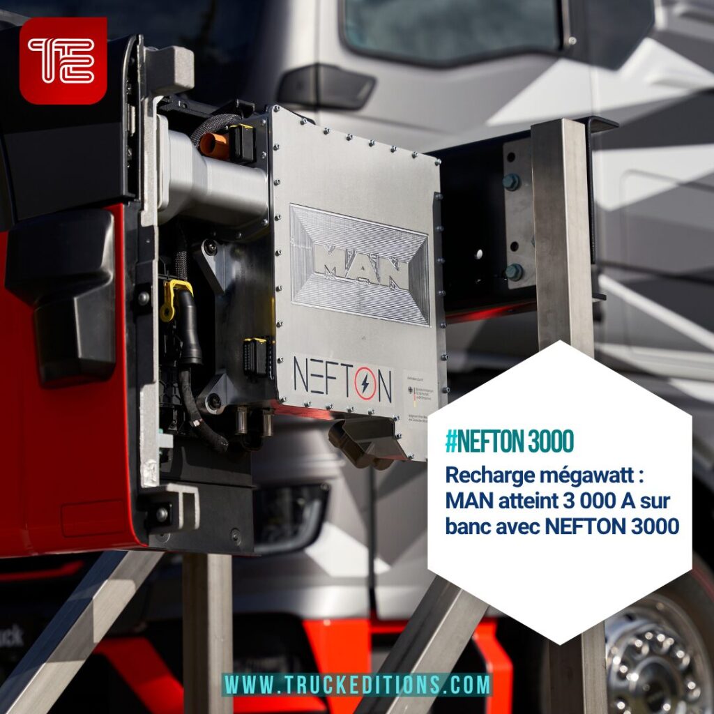 Camions électriques : MAN pousse les essais de recharge jusqu’à 3 000 A