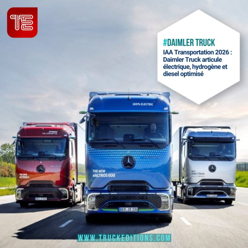 Mercedes-Benz Actros L, eActros 600 électrique et NextGenH2 Truck sur route - IAA Transportation 2026