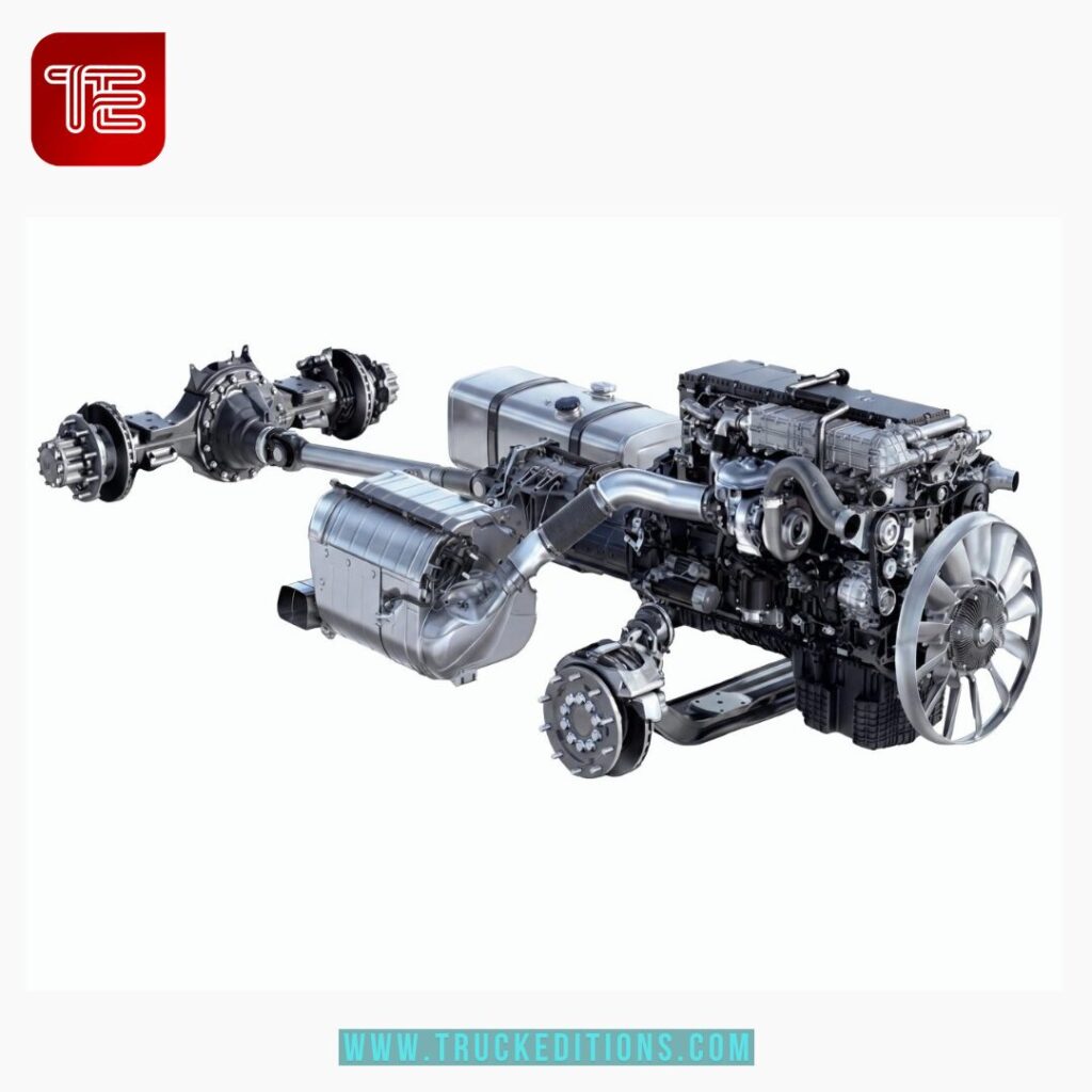 Groupe motopropulseur Mercedes-Benz Powerliner associant moteur, transmission et essieu