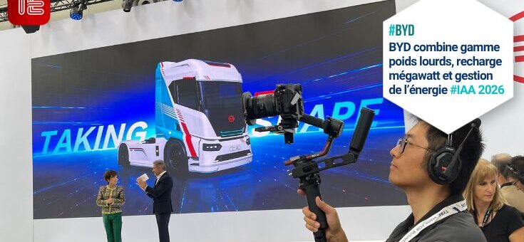 Stella Li et Domenico Gostoli lors de la conférence BYD à IAA Transportation 2026