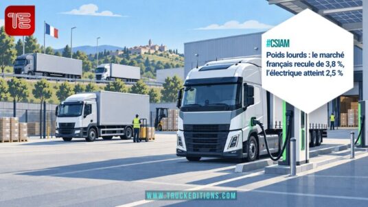 Poids lourds : le marché français recule de 3,8 %, l’électrique atteint 2,5 %