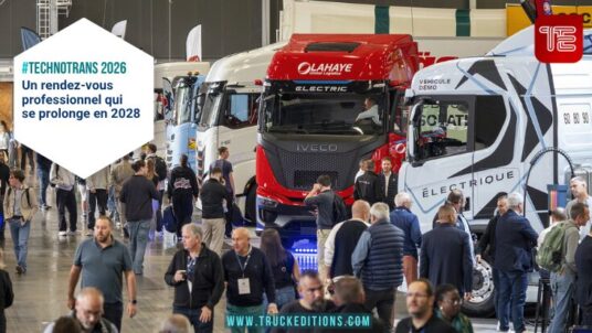 Technotrans 2026 : visiteurs autour de véhicules industriels exposés à Nantes